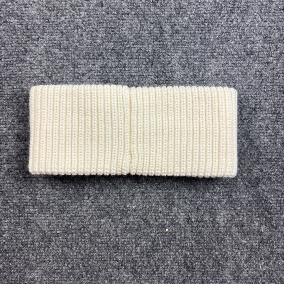 COACH Off White Knit Headband with Rubber Patch One Size Fits Most - Picture 3 of 7